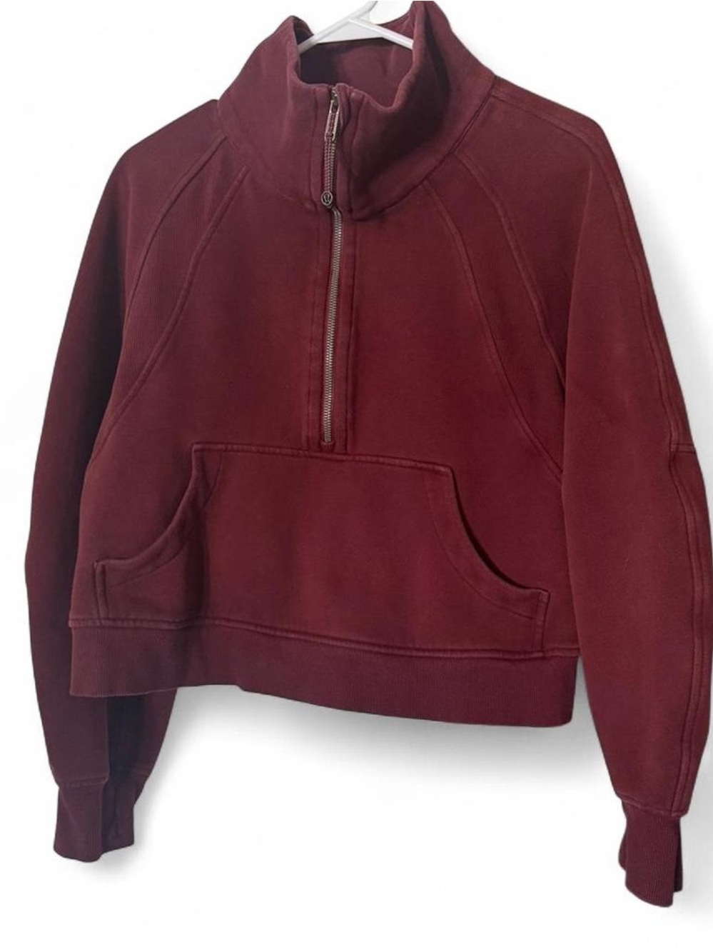 lululemon athletica Scuba Oversized Funnel-Neck Half Zip burgundy